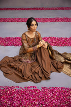 3 Piece Embroidery Organza Suit - Unstitched
