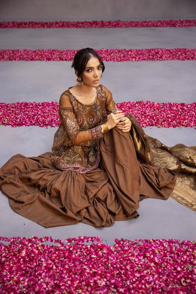 3 Piece Embroidery Organza Suit - Unstitched