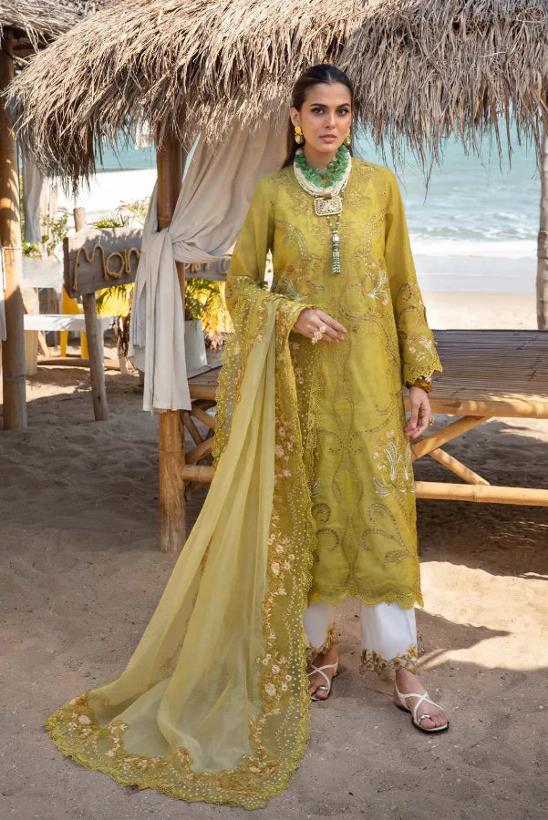 03-Piece Lawn Suit With Embroidery - Unstitched