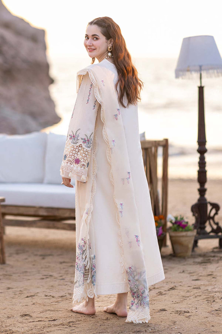 3 Piece Luxury Chikankari Embroidery Suit - Unstitched