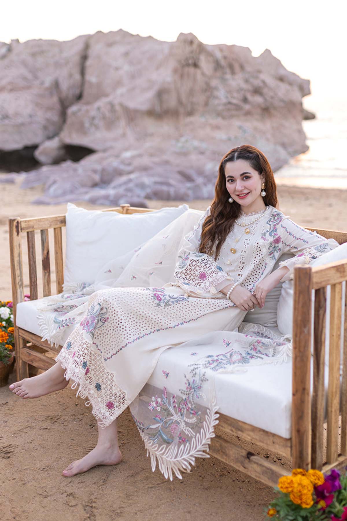 3 Piece Luxury Chikankari Embroidery Suit - Unstitched
