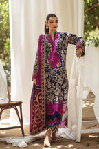 03-Piece Printed Lawn Suit With Embroidery - Unstitched