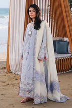 03-Piece Lawn Suit With Chikankari Embroidery - Unstitched