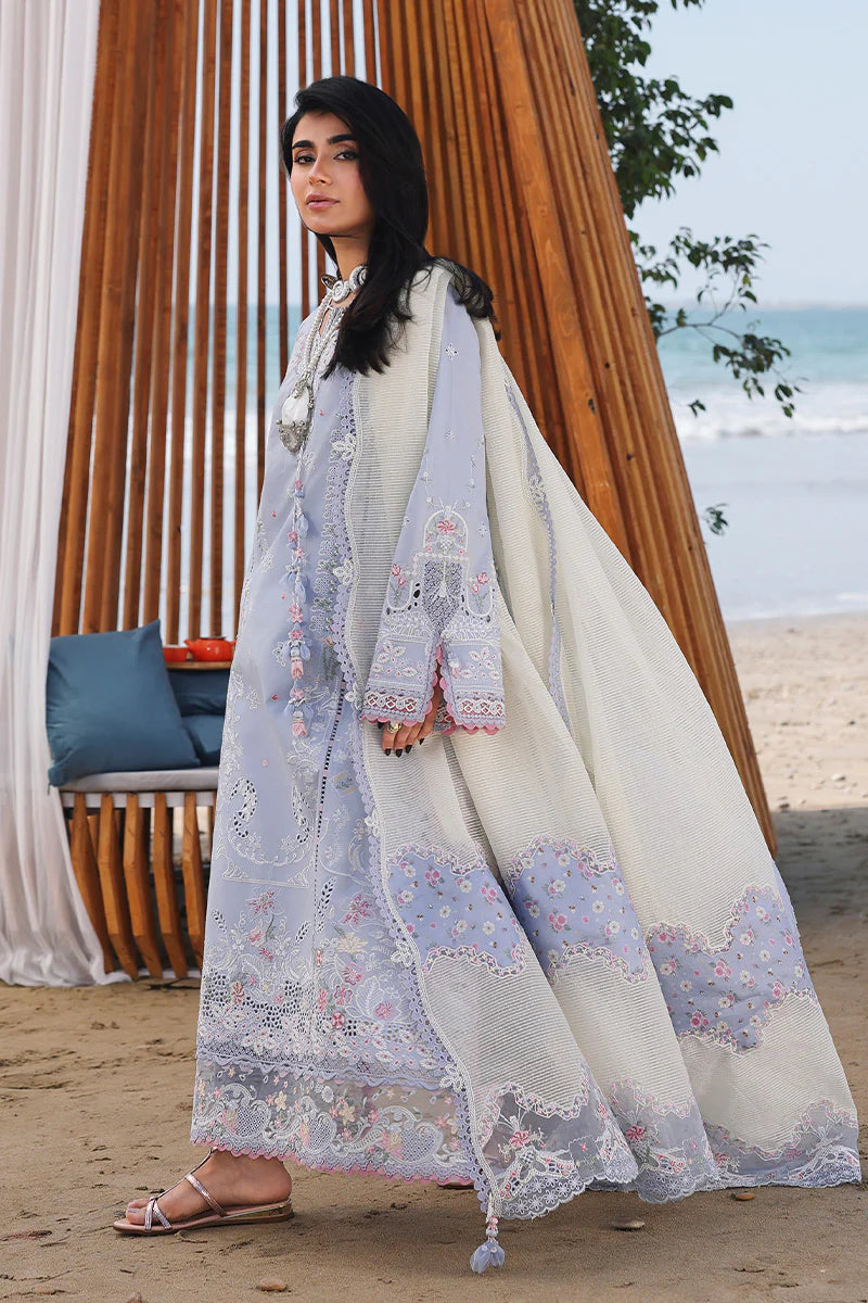 03-Piece Lawn Suit With Chikankari Embroidery - Unstitched