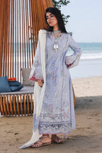 03-Piece Lawn Suit With Chikankari Embroidery - Unstitched