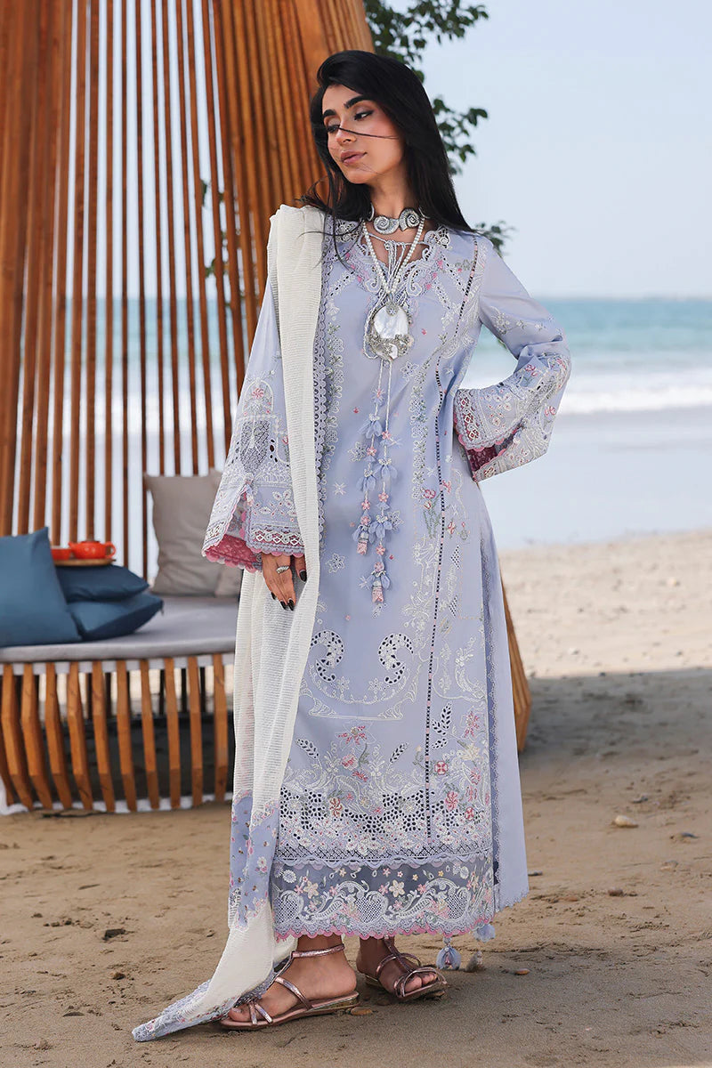 03-Piece Lawn Suit With Chikankari Embroidery - Unstitched