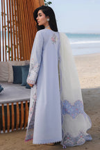 03-Piece Lawn Suit With Chikankari Embroidery - Unstitched