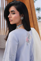 03-Piece Lawn Suit With Chikankari Embroidery - Unstitched