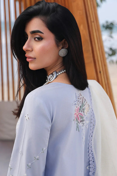 03-Piece Lawn Suit With Chikankari Embroidery - Unstitched