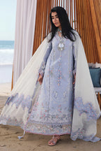 03-Piece Lawn Suit With Chikankari Embroidery - Unstitched