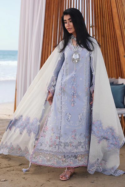 03-Piece Lawn Suit With Chikankari Embroidery - Unstitched