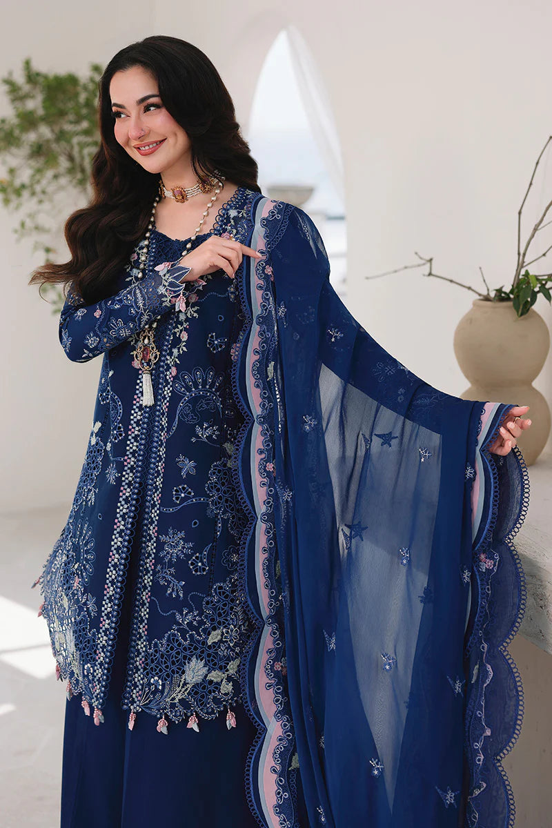 Midnight Navy - 3 Piece Embroidered Lawn | Unstitched