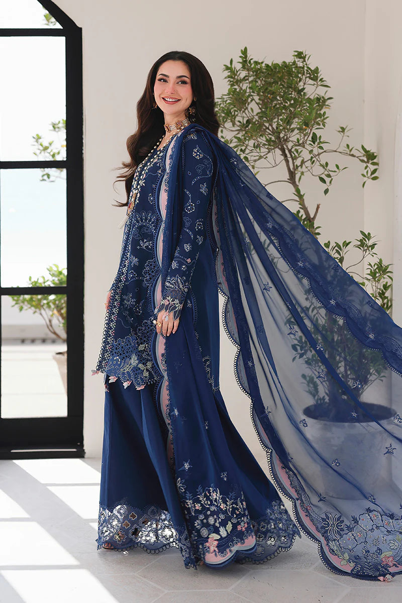 Midnight Navy - 3 Piece Embroidered Lawn | Unstitched