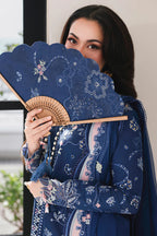 Midnight Navy - 3 Piece Embroidered Lawn | Unstitched