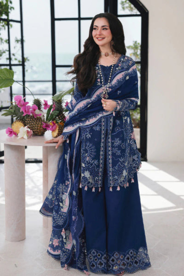 Midnight Navy - 3 Piece Embroidered Lawn | Unstitched