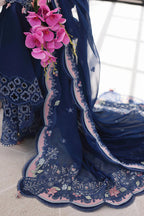 Midnight Navy - 3 Piece Embroidered Lawn | Unstitched