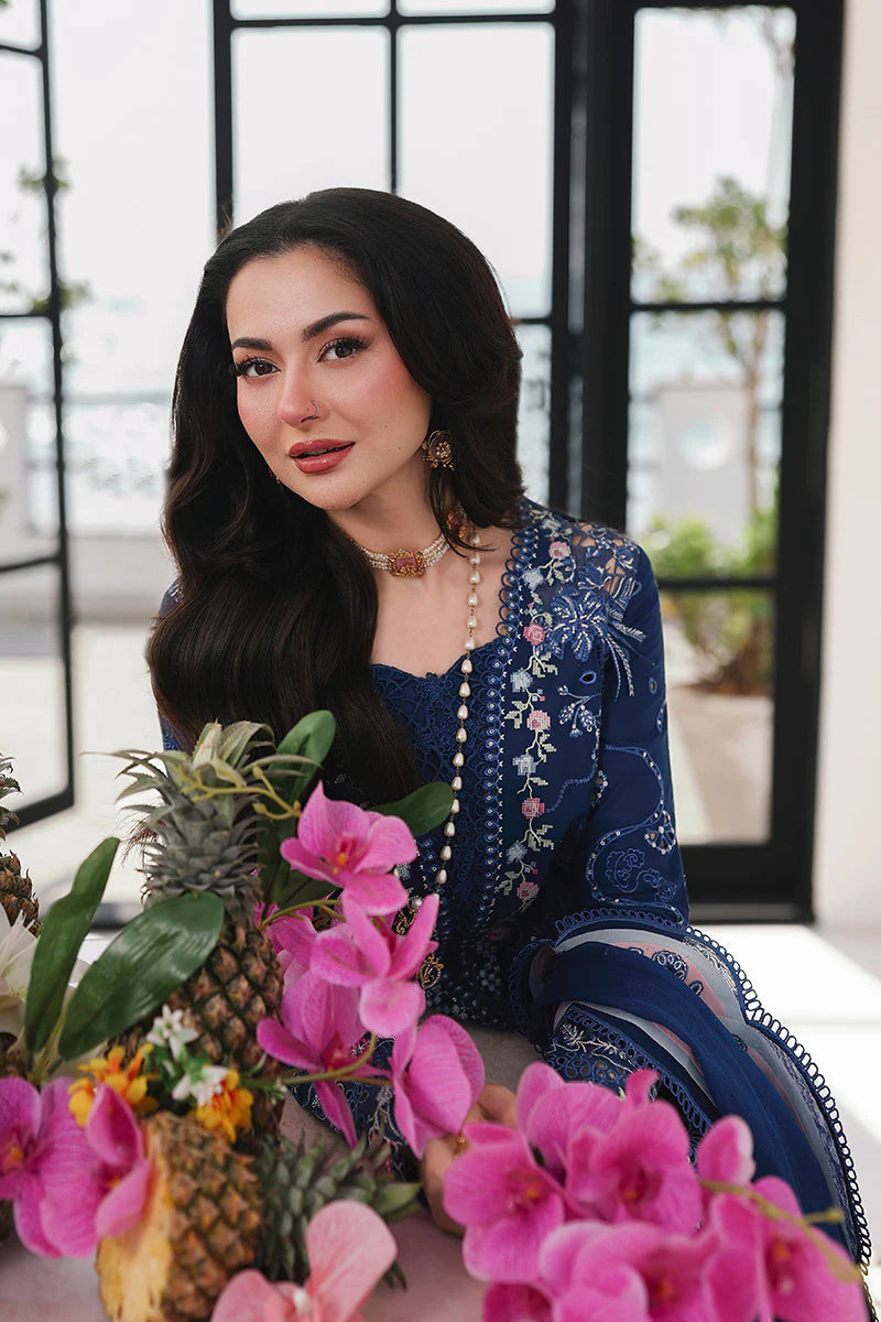 Midnight Navy - 3 Piece Embroidered Lawn | Unstitched
