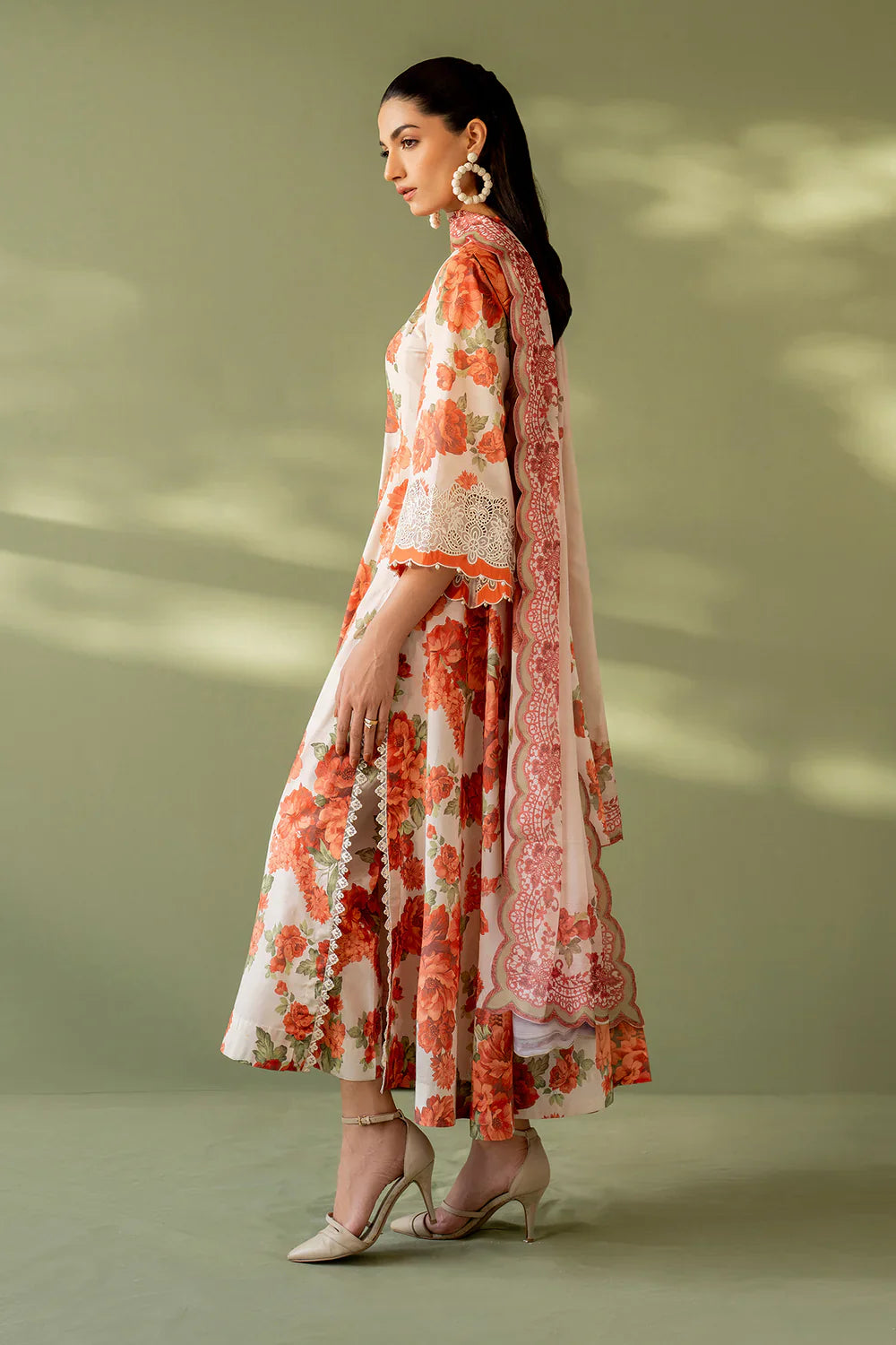 3 Piece Embroidery Lawn Suit - Unstitched