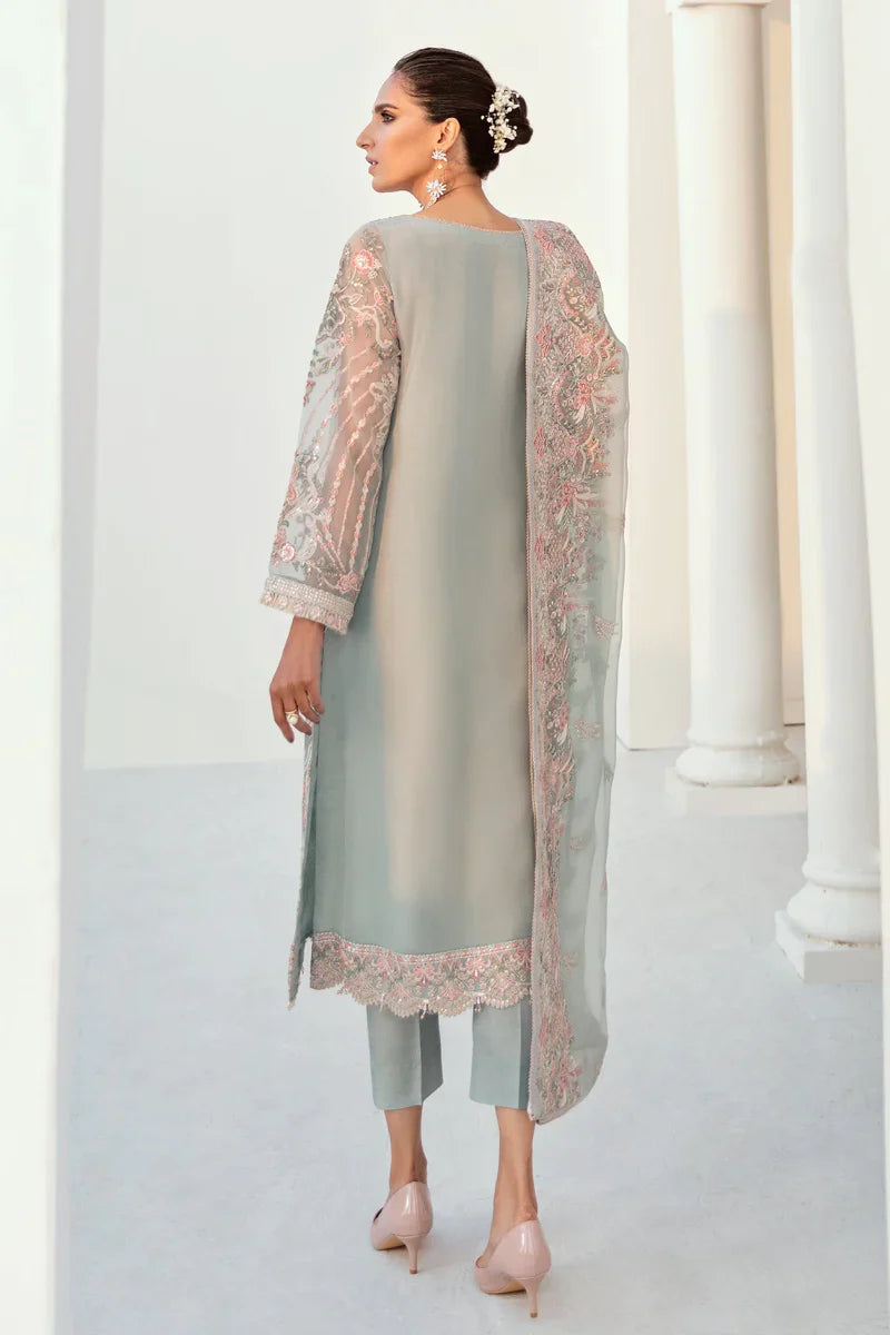 3 Piece Chiffon Suit for Bridal Wear - Unstitched