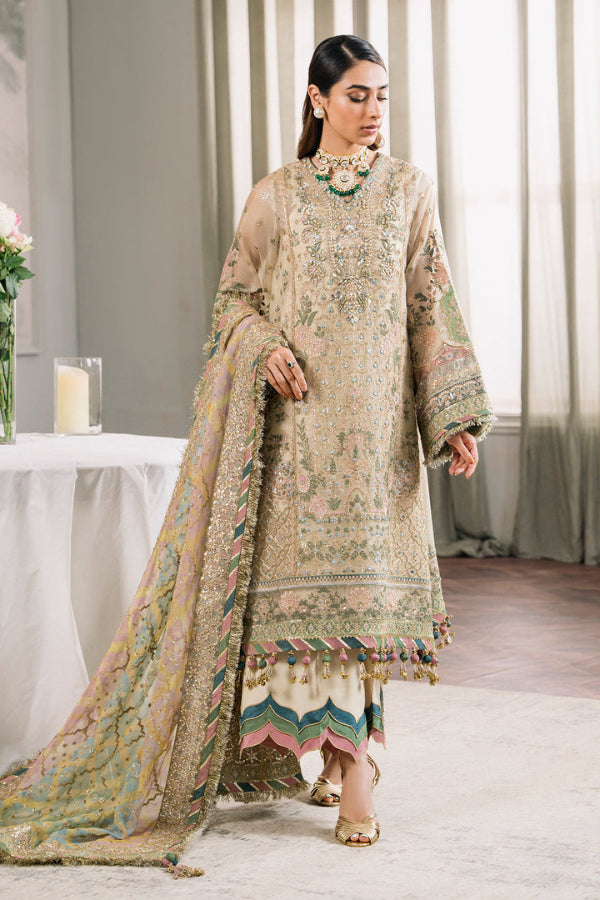 3 Piece Luxury Embroidered Suit - Unstitched