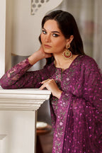 03-Piece Printed Lawn Suit With Embroidery - Unstitched