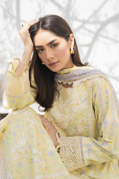 03-Piece Printed Lawn Suit - Unstitched