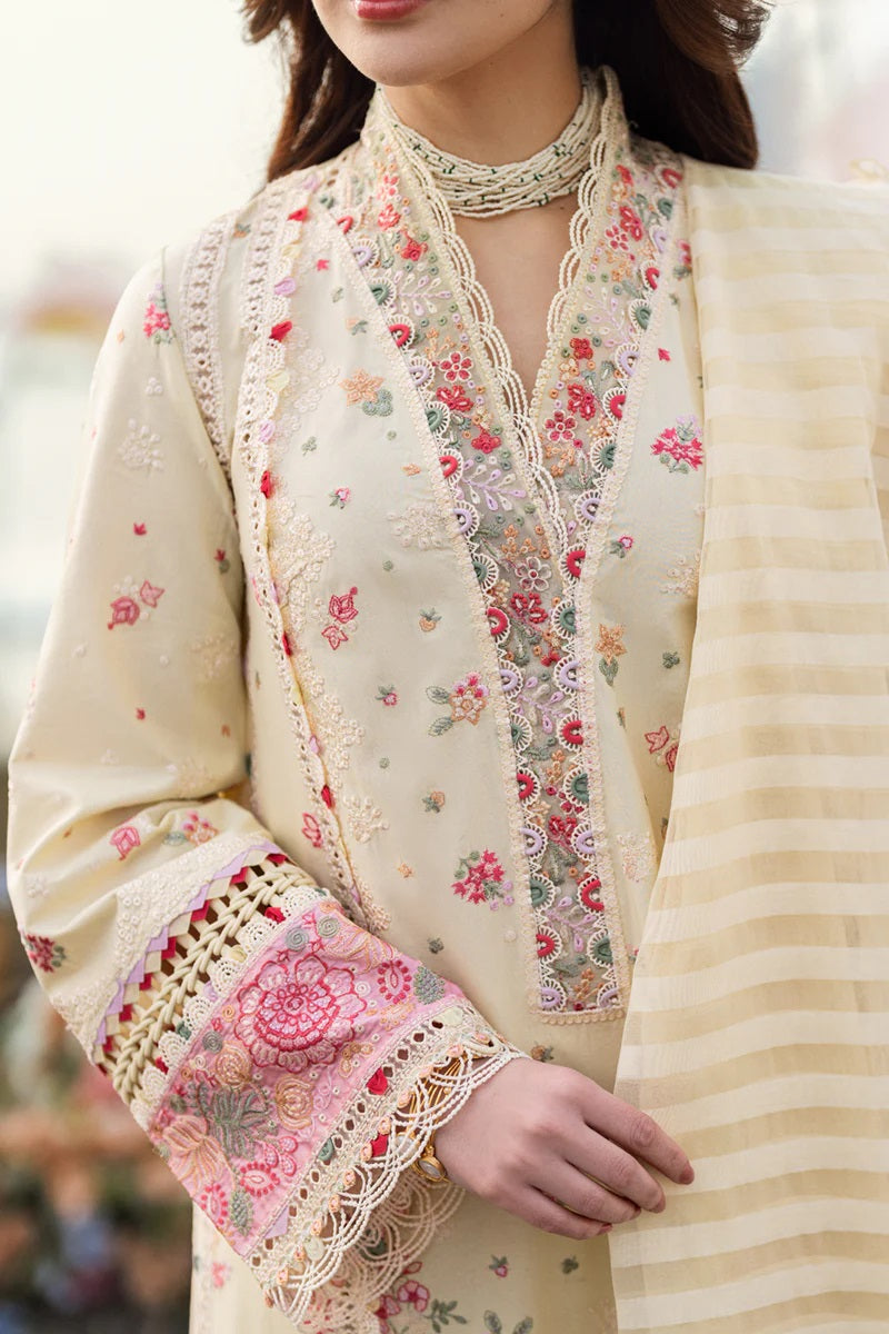 3 Piece Embroidery Chikankari Suit - Unstitched