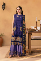 3 Piece Chikankari Embroidered Suit - Unstitched