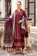 03-Piece Lawn Suit With Schiffli Embroidery - Unstitched