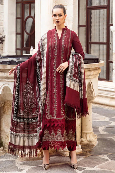 03-Piece Lawn Suit With Schiffli Embroidery - Unstitched