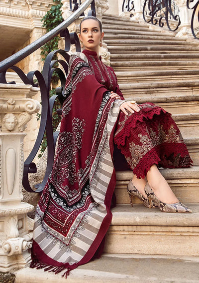 03-Piece Lawn Suit With Schiffli Embroidery - Unstitched