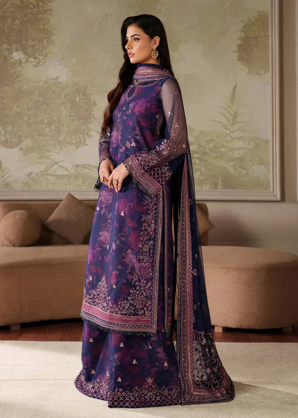 03-Piece Printed Lawn Suit With Embroidery - Unstitched