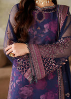 03-Piece Printed Lawn Suit With Embroidery - Unstitched
