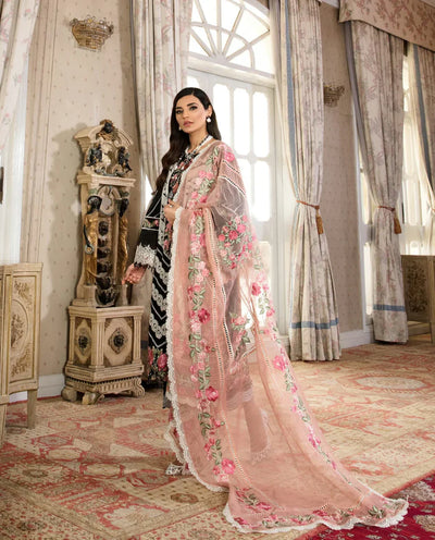03-Piece Lawn Suit With Chikankari Embroidery - Unstitched