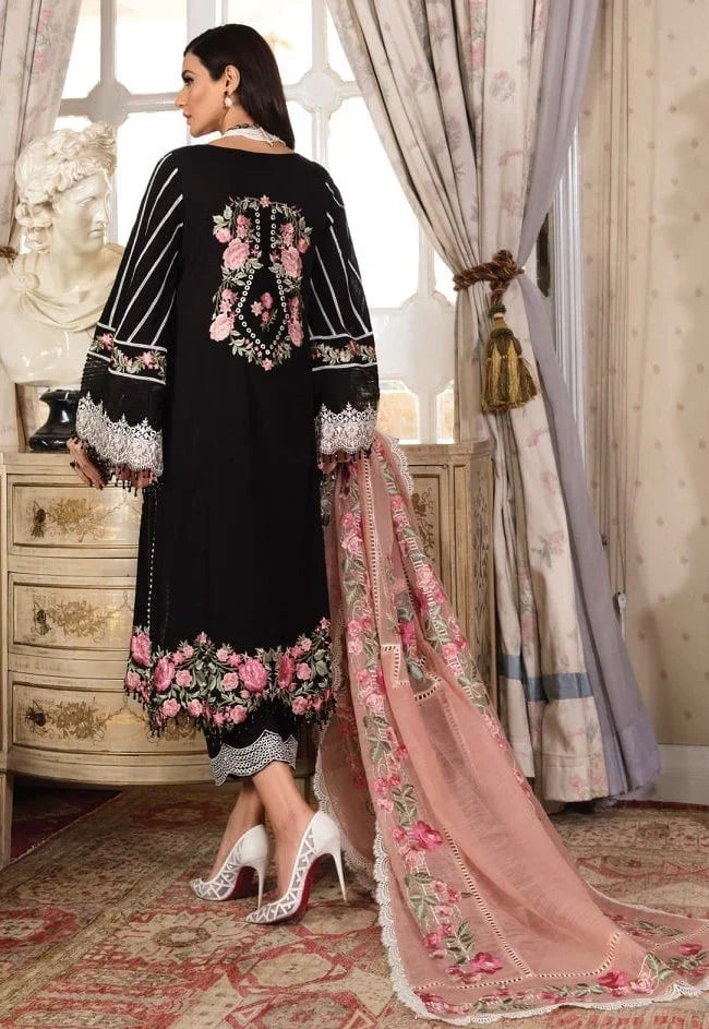03-Piece Lawn Suit With Chikankari Embroidery - Unstitched