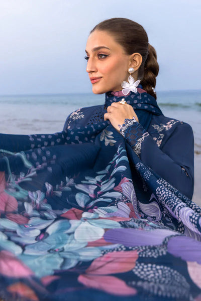 03-Piece Embroidered Chikankari Suit - Unstitched