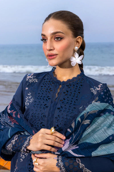 03-Piece Embroidered Chikankari Suit - Unstitched