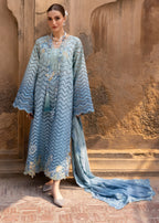 03-Piece Swiss Lawn Suit With Embroidery - Unstitched