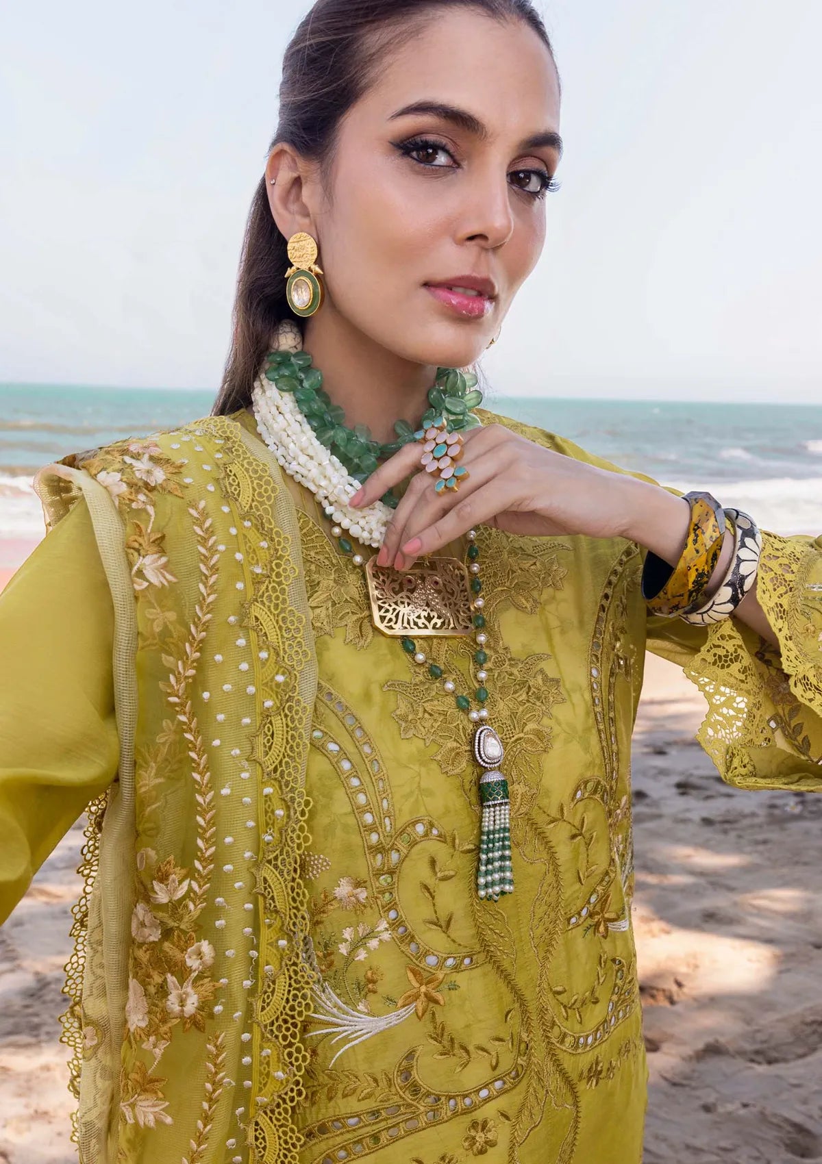 03-Piece Lawn Suit With Embroidery - Unstitched