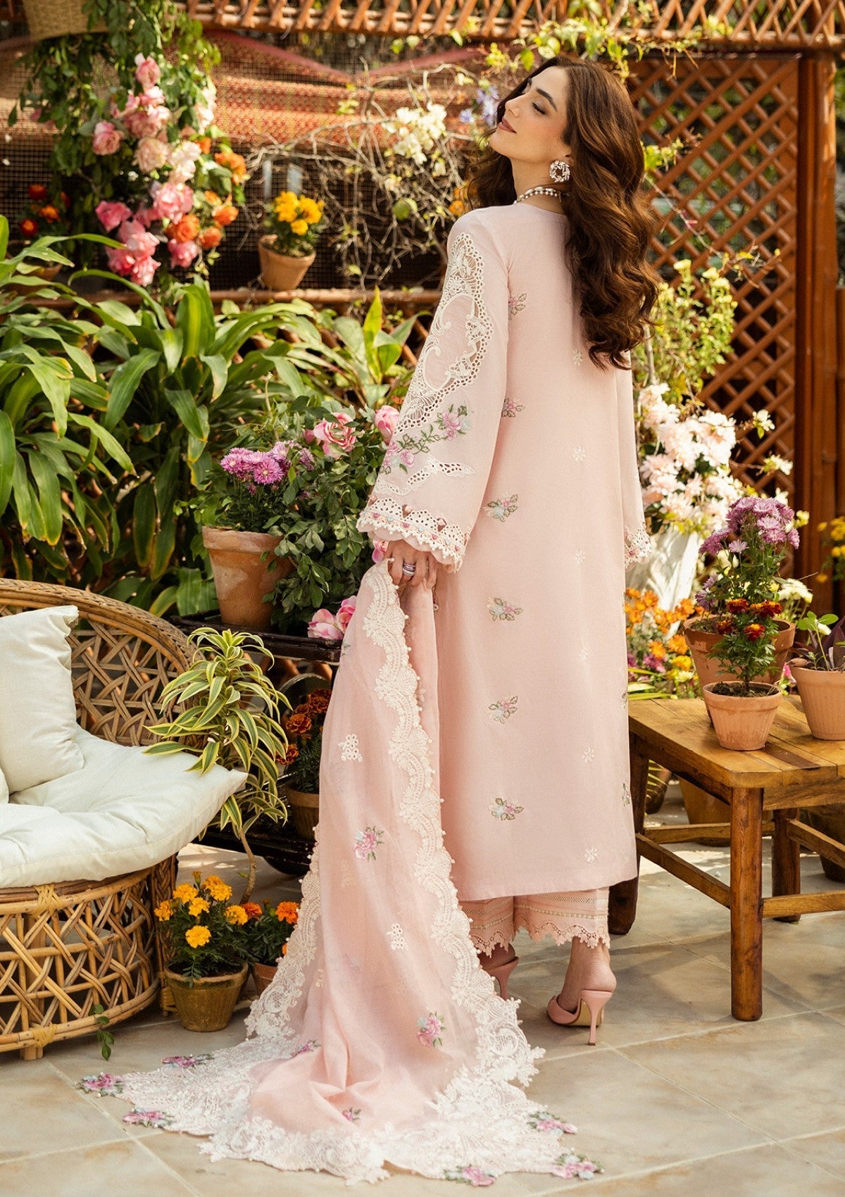 3 Piece Chikankari Suit - Unstitched