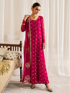 3 Piece Chiffon Embroidery Dress - Unstitched