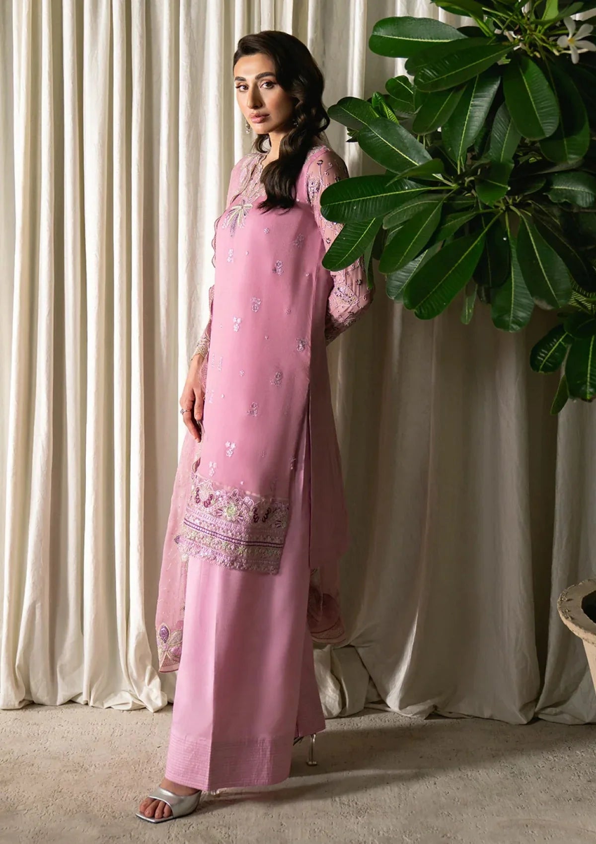 03-Piece Chiffon Suit - Unstitched