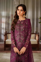 03-Piece Printed Lawn Suit With Embroidery - Unstitched