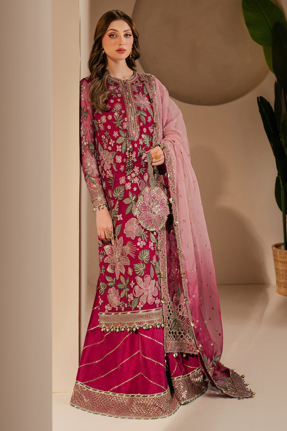 3 Piece Embroidered Suit - Unstitched