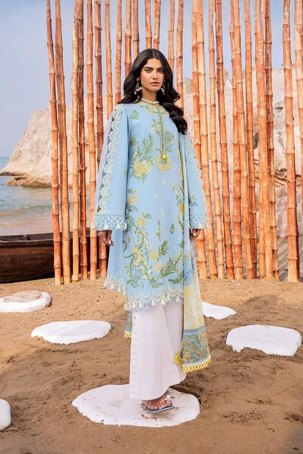 3 Piece Lawn Embroidery Dress - Unstitched