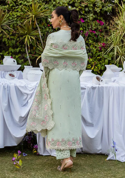 03-Piece Lawn Suit With Chikankari Embroidery - Unstitched