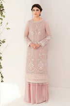 3 Piece Embroidered Chiffon Bridal Dress - Unstitched