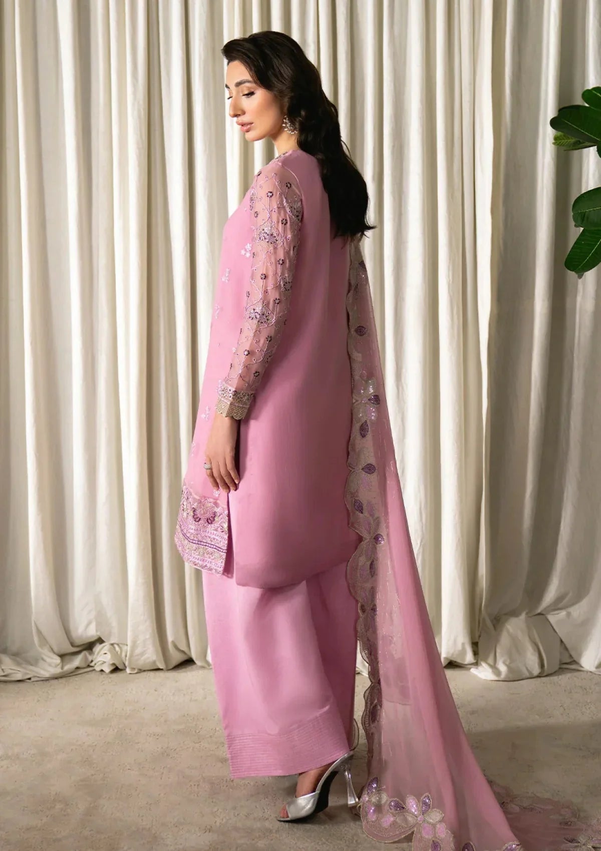 03-Piece Chiffon Suit - Unstitched