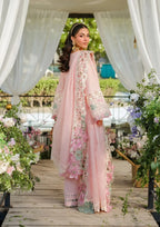 03-Piece Soft Lawn With Schiffli Embroidery Suit - Unstitched