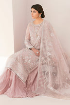 3 Piece Embroidered Chiffon Bridal Dress - Unstitched